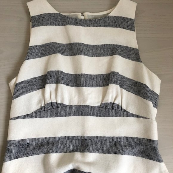 J. Crew Factory Navy and White Dress - Picture 3 of 7